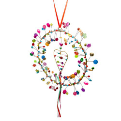 Dekoration FUNKEL Herz in Kranz