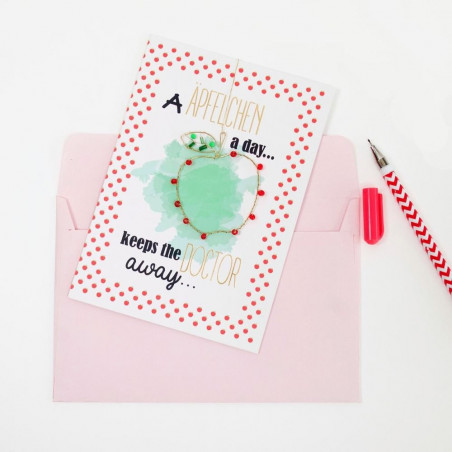 Karte+ Umschlag Äpfelchen