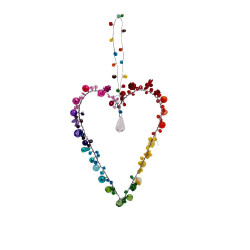 Dekoration Funkel Heart rainbow 9x12
