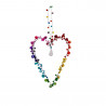 Dekoration Funkel Heart rainbow 9x12