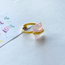 Ring DEEPSEA Silber vergoldet Rose square