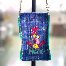 Handytäschchen Anker blue