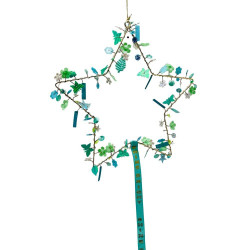 Dekoration Funkel Star Blue