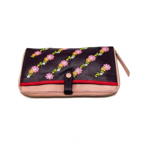Portemonnaie smartwallet Flowerdot plum