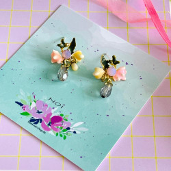 Ohrringe Pompadour flower rose