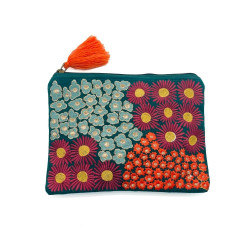 Täschchen zip autumn flower