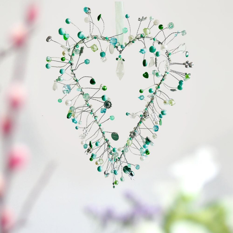 Dekoration FUNKEL Herz mint