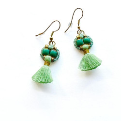 Ohrringe HOT Tassel mint