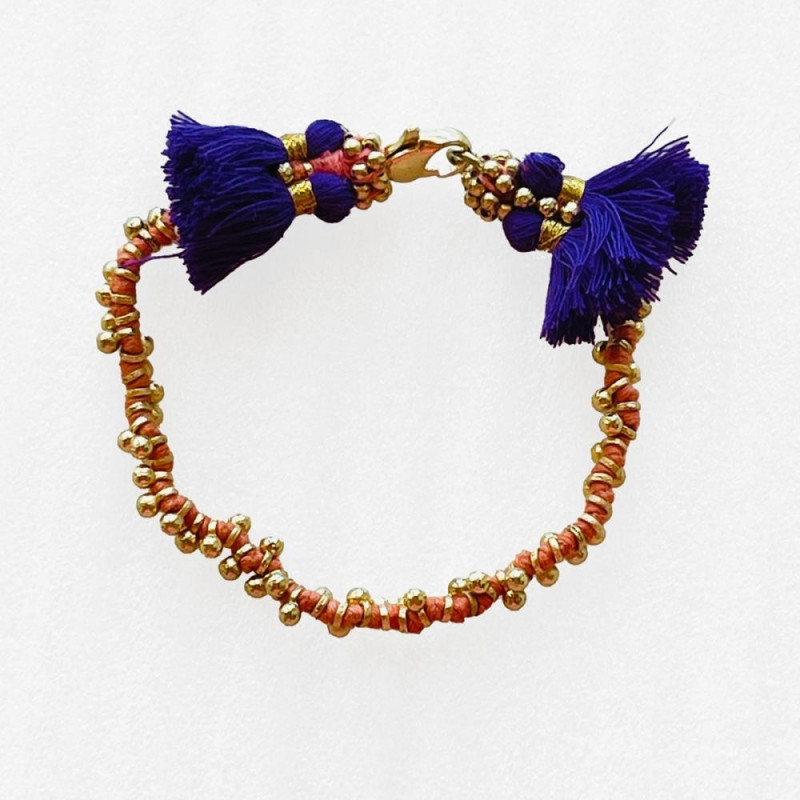 Armband HOT 2side Tassel coral