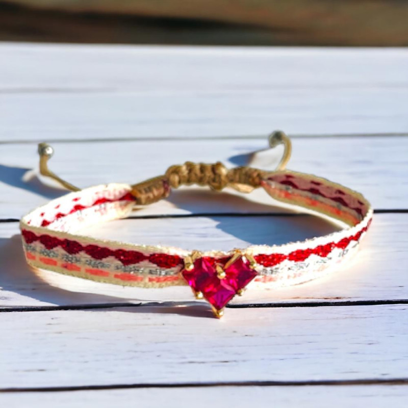 Armband Woven Tape Heart