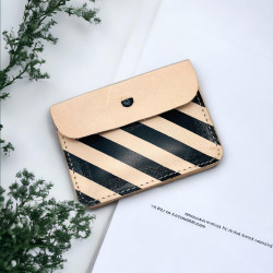 Kartenhalter Leder Flap upupup black