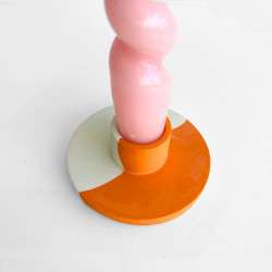 Kerzenhalter concrete round sm orange