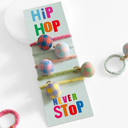 Haargummi Ball BW  Check Kids