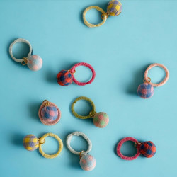 Haargummi Ball BW  Check Kids