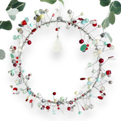 Dekoration FUNKEL Kranz silver R