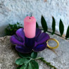 Kerzenhalter Metallic SPARKLE flower purple