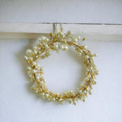 Dekoration FUNKEL Gold Creme