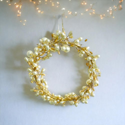 Dekoration FUNKEL Gold Creme