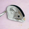 Zip Täschchen Cashmouse Leder L silver