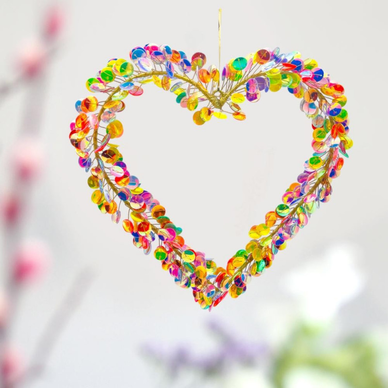 Dekoration FUNKEL Heart L multi sparkle