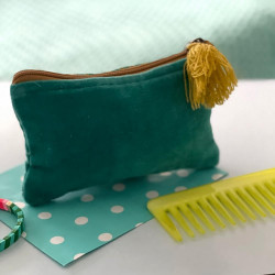 Täschchen Zip check forest