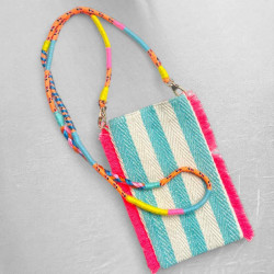 Handytäschchen Stripe turk