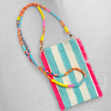 Handytäschchen Stripe turk