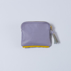 Portemonnaie mini zip Leder Millefleur viola