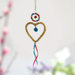 Dekoration Funkel gold heart Ornament