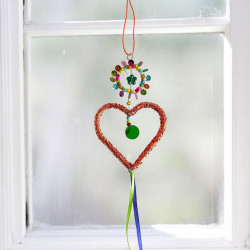 Dekoration Funkel copper heart Ornament