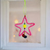 Dekoration Funkel pink Stern Ornament