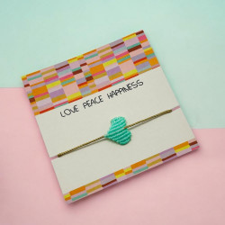 Armband string gold Heart