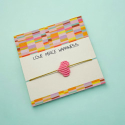 Armband string gold Heart