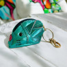 Schlüsseltäschchen Cashmouse Leder metallic smaragd