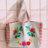 Shopper SLUB Natural Flowers