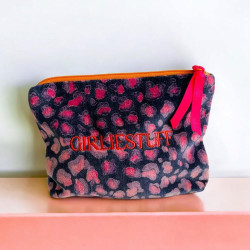 Täschchen Zip Velvet Leo Words