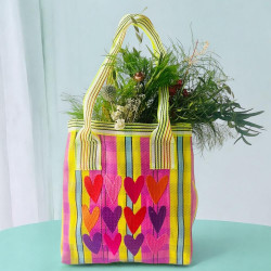 Shopper SQ recycled plastic 12Hearts