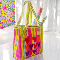 Shopper SQ recycled plastic 12Hearts