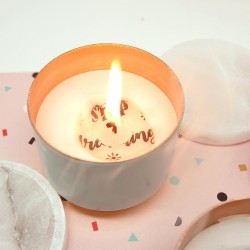 Tischdeko Kerze-Slow., Marmor