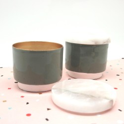 Tischdeko Kerze-Believe-Marmor