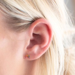 Ohrringe Tiny Studs Rainbow
