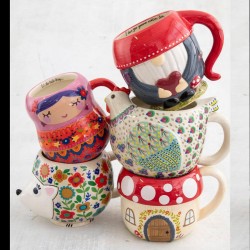 Tasse Folk Art Chicken