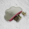 Münztäschchen Cloud Leder silber