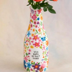 Vase Bud You Make My Heart Happy