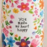 Vase Bud You Make My Heart Happy