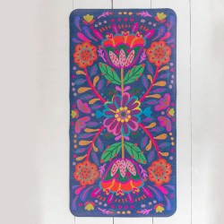 Fußmatte Navy Folk Flower