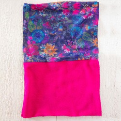 Stirn un Haarband Boho Bandeau Fleece Stirnband Purple Floral