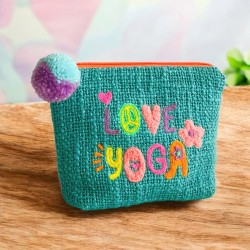 Täschchen Love Yoga teal
