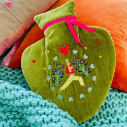 Wärmflasche Velvet Yogacircle olive