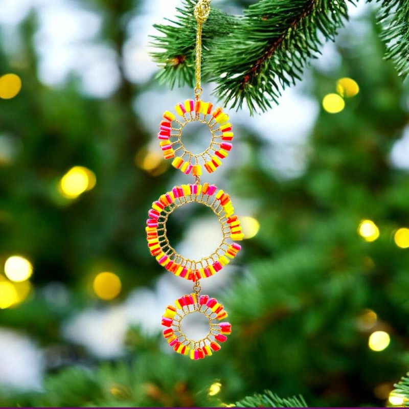 Dekoration Funkel Ultrafine 3ring neon multi